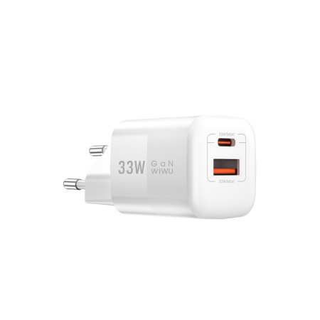 Блок WIWU Nano GaN USB-C+USB-A 33Вт